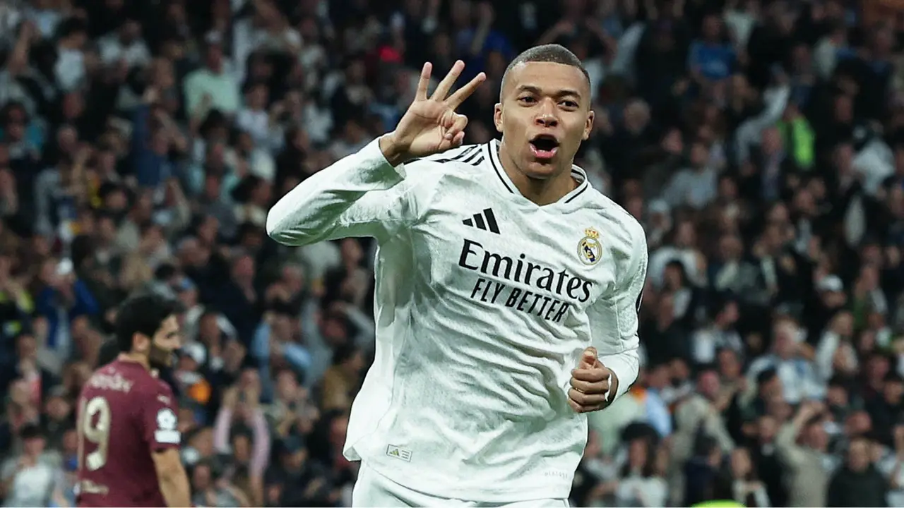Hat-trick de Mbappé y baño del Real Madrid a un desalmado Manchester City