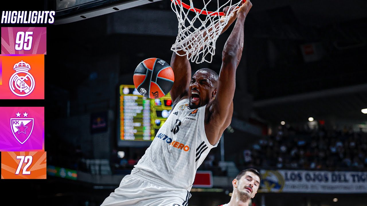 Euroliga: Real Madrid derrota 95-72 al Estrella Roja